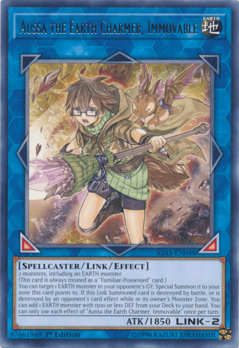 Aussa the Earth Charmer, Immovable [IGAS-EN048] Rare - Josh's Cards