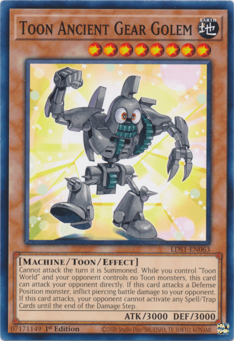 Toon Ancient Gear Golem [LDS1-EN063] Common - Josh's Cards