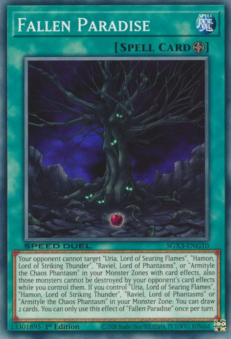Fallen Paradise (SGX3-ENG10) - Speed Duel GX: Duelists of Shadows 1st Edition