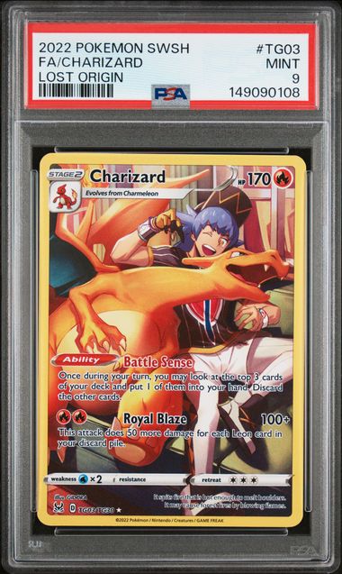 Charizard Lost Origin Trainer Gallery TG03/TG30 PSA 9