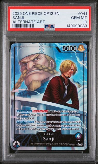 Sanji Alternate Art Legacy of the Master OP12-041 PSA 10