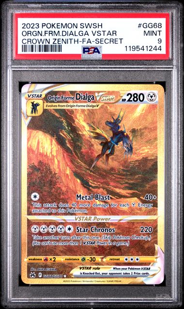 Origin Forme Dialga VSTAR Crown Zenith Galarian Gallery GG68/GG70 PSA 9