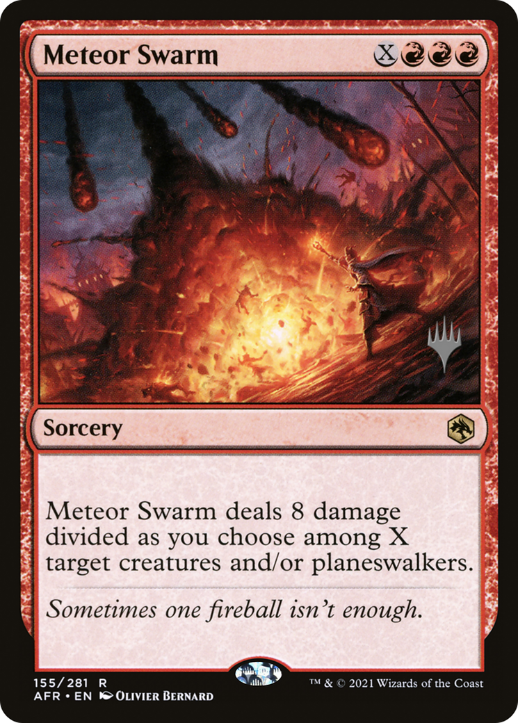 Meteor Swarm (PPAFR-155P) - Adventures in the Forgotten Realms Promos Foil