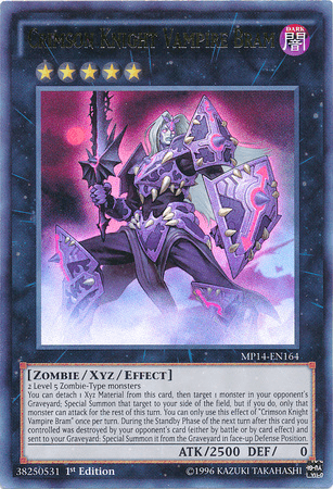 Crimson Knight Vampire Bram [MP14-EN164] Ultra Rare - Josh's Cards