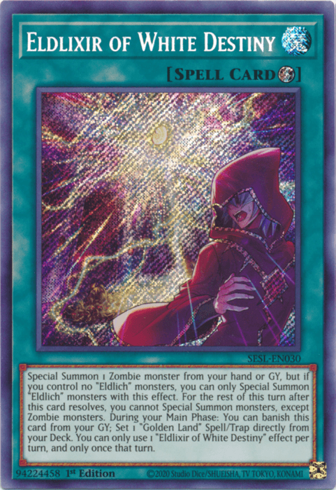 Eldlixir of White Destiny [SESL-EN030] Secret Rare - Josh's Cards