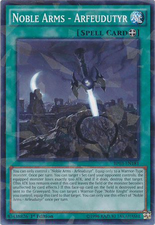 Noble Arms - Arfeudutyr [BP03-EN181] Shatterfoil Rare - Josh's Cards