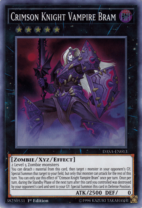 Crimson Knight Vampire Bram [DASA-EN013] Super Rare - Josh's Cards