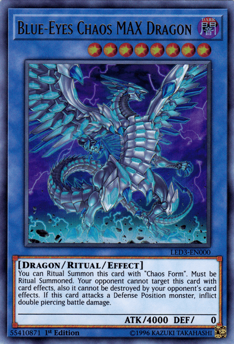 Blue-Eyes Chaos MAX Dragon [LED3-EN000] Ultra Rare - Josh's Cards