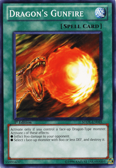 Dragon's Gunfire [SDDL-EN025] Common - Josh's Cards