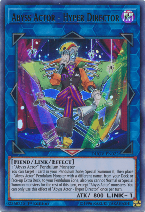 Abyss Actor - Hyper Director [DUOV-EN022] Ultra Rare - Josh's Cards
