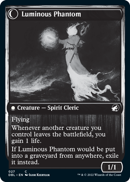 Lunarch Veteran // Luminous Phantom (DBL-027) - Innistrad: Double Feature: (Double Faced Transform) Foil