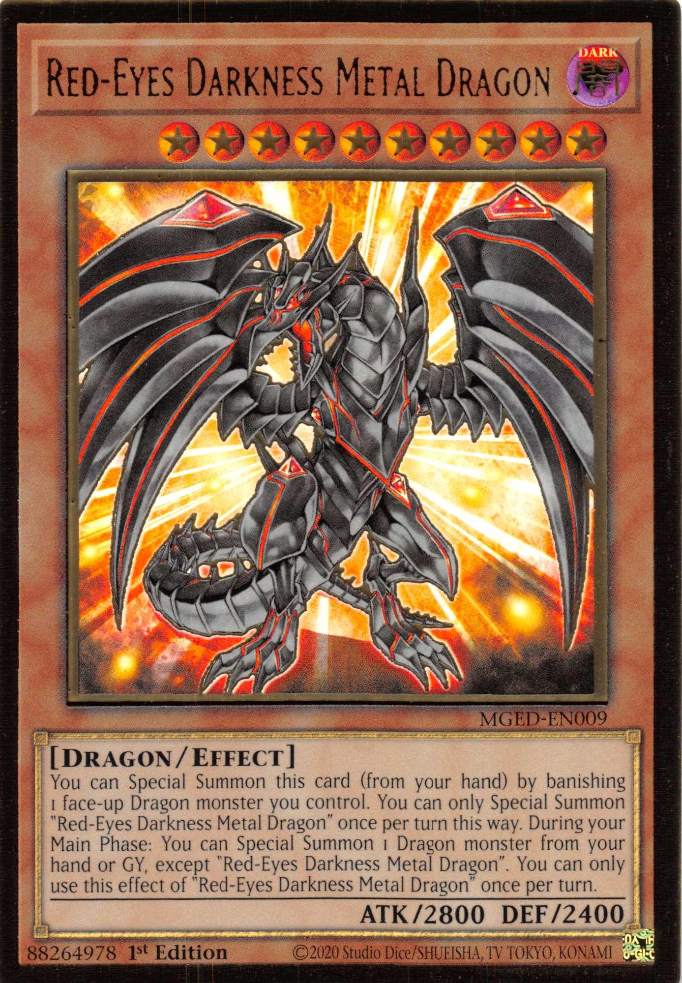 Red-Eyes Darkness Metal Dragon [MGED-EN009] Gold Rare - Josh's Cards