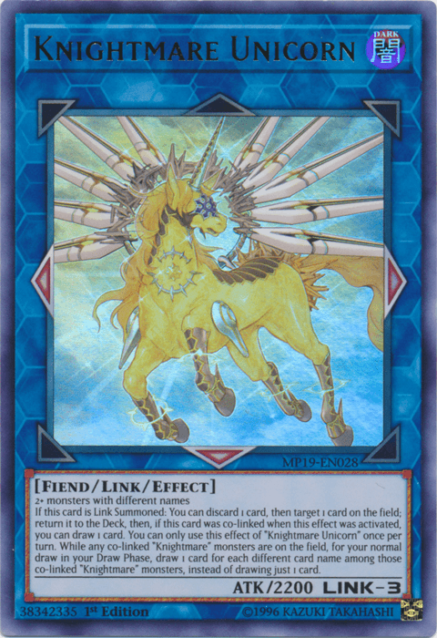 Knightmare Unicorn [MP19-EN028] Ultra Rare - Josh's Cards