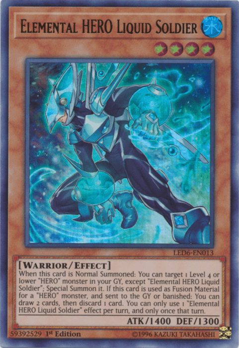Elemental Hero Liquid Soldier [LED6-EN013] Ultra Rare - Josh's Cards