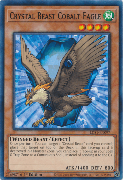 Crystal Beast Cobalt Eagle [LDS1-EN097] Common - Josh's Cards