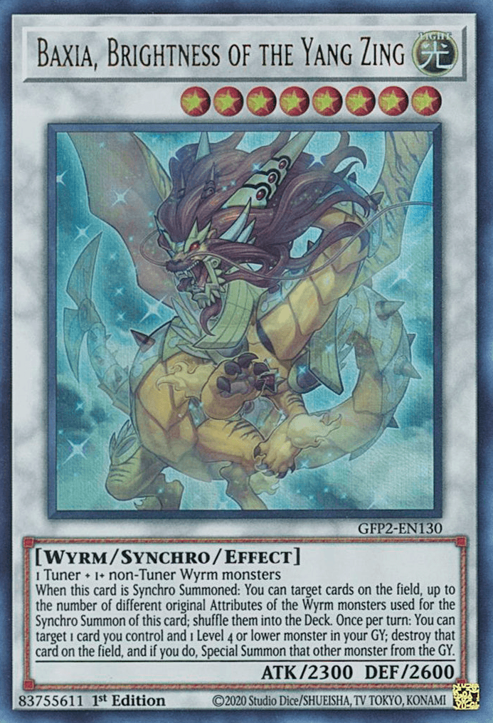 Baxia, Brightness of the Yang Zing [GFP2-EN130] Ultra Rare - Josh's Cards