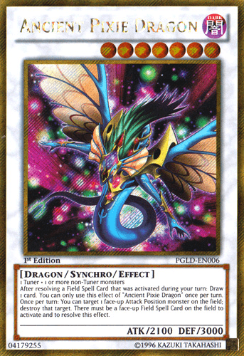Ancient Pixie Dragon [PGLD-EN006] Gold Secret Rare - Josh's Cards