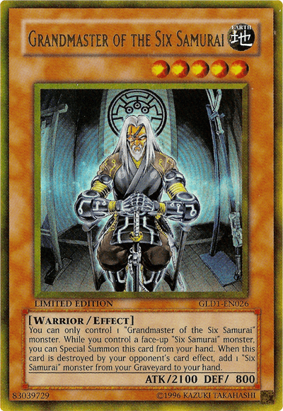 Grandmaster of the Six Samurai [GLD1-EN026] Gold Rare - Josh's Cards