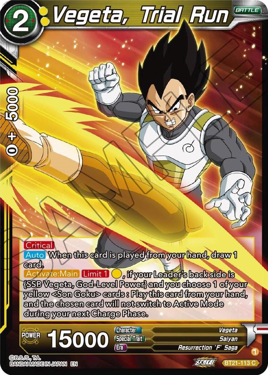 Vegeta, Trial Run (BT21-113) [Wild Resurgence] Parallel Foil