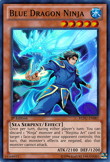 Blue Dragon Ninja [REDU-EN083] Super Rare - Josh's Cards