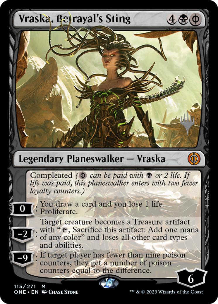 Vraska, Betrayal's Sting (PPONE-115P) - Phyrexia: All Will Be One Promos Foil