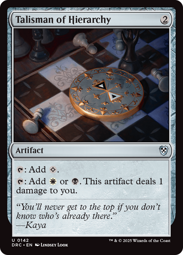 Talisman of Hierarchy (DRC-142) - Commander: Aetherdrift