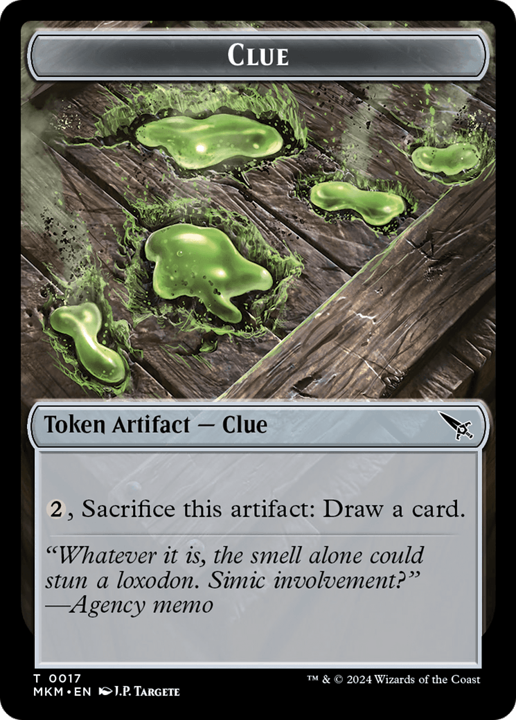 Clue (0017) // A 0044 Double-Sided Token [Murders at Karlov Manor Tokens] - Josh's Cards