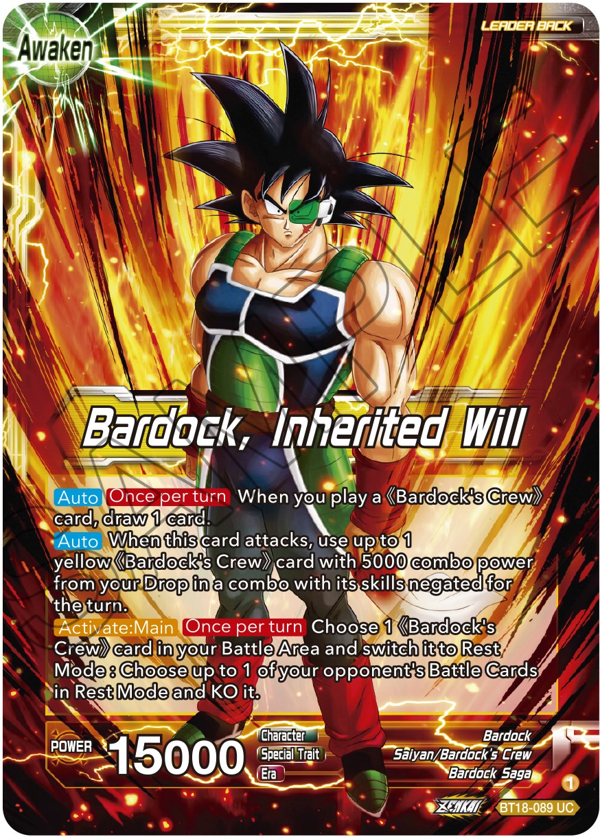 Bardock's Crew // Bardock, Inherited Will (BT18-089) [Dawn of the Z-Legends] Parallel Foil