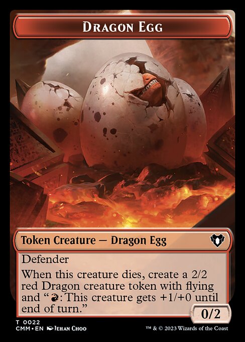 Treasure // Dragon Egg Double-Sided Token [Commander Masters Tokens] Foil