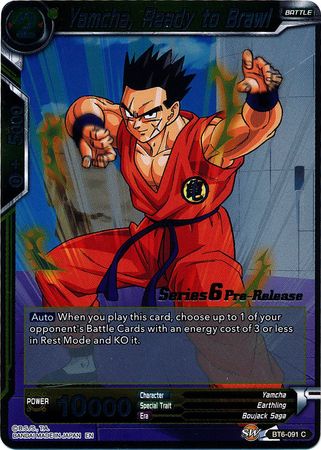 Yamcha, Ready to Brawl (BT6-091_PR) [Destroyer Kings Prerelease Promos] Parallel Foil