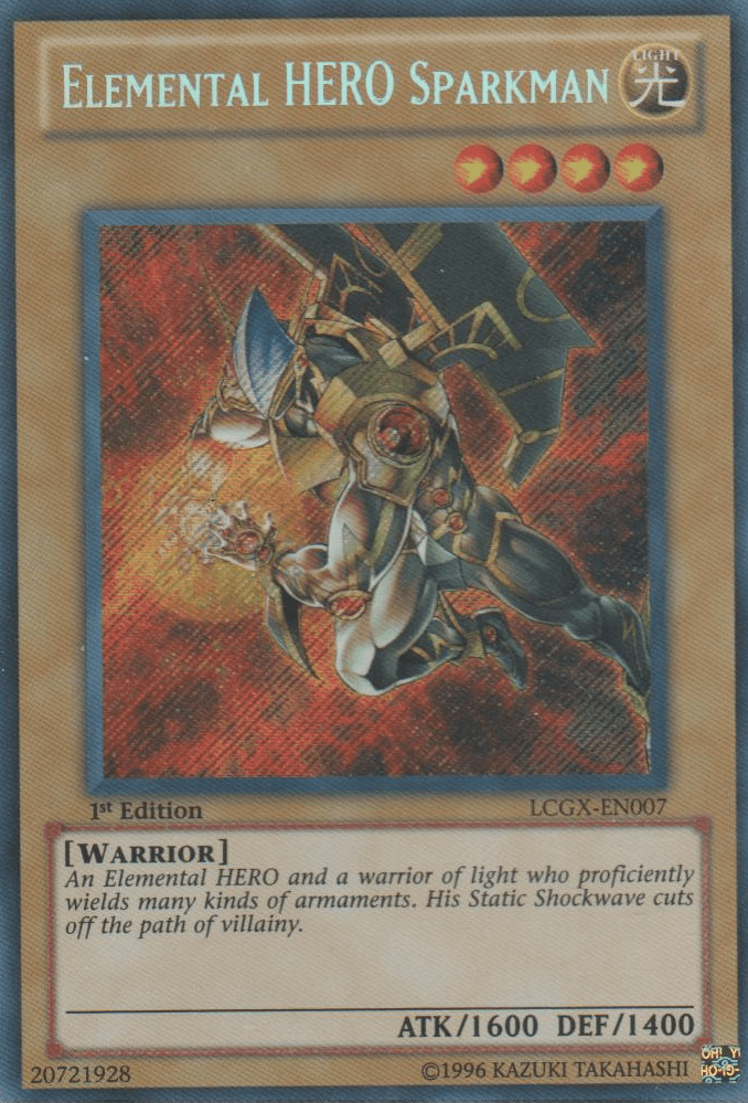 Elemental HERO Sparkman (Alternate Art) [LCGX-EN007] Secret Rare - Josh's Cards