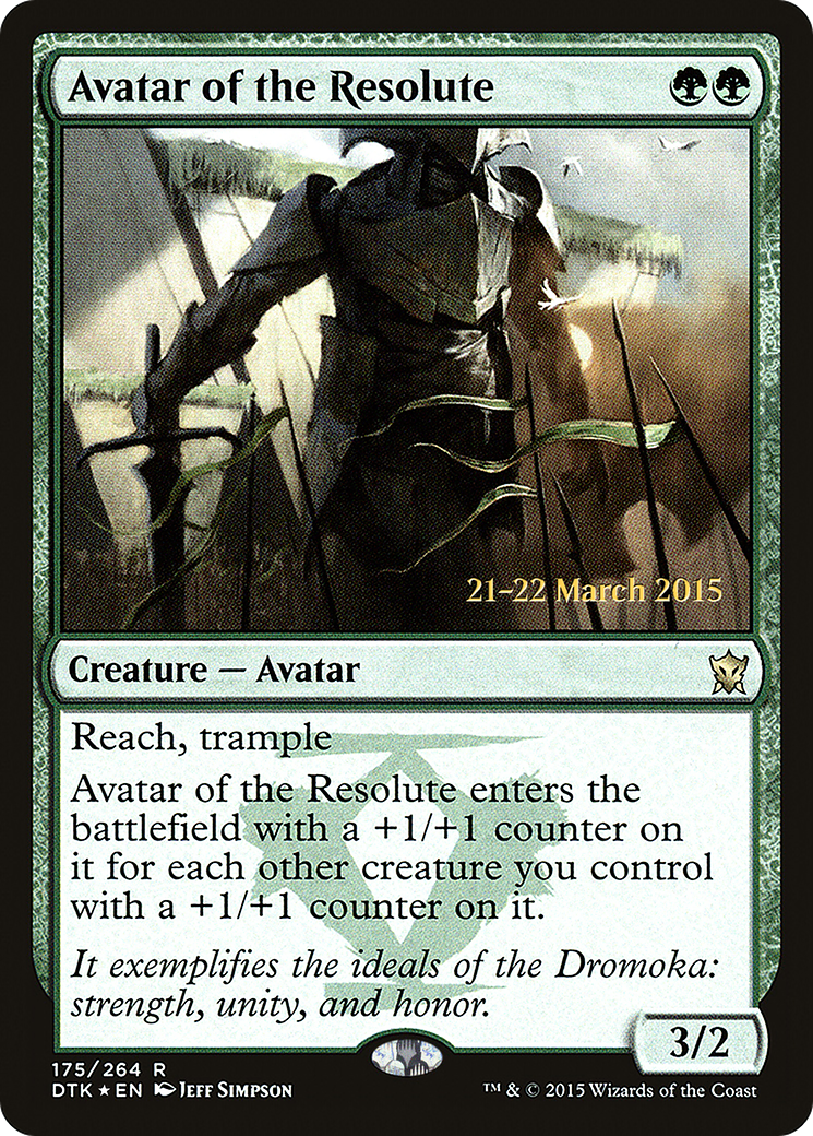 Avatar of the Resolute (PRE-175S) - Dragons of Tarkir Promos Foil