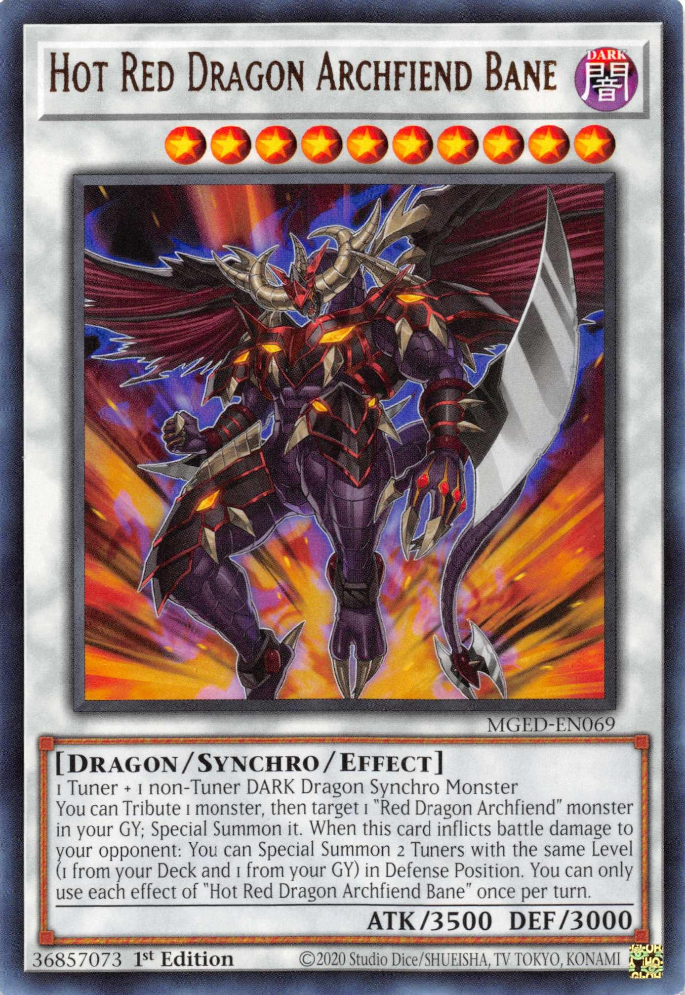 Hot Red Dragon Archfiend Bane [MGED-EN069] Rare - Josh's Cards