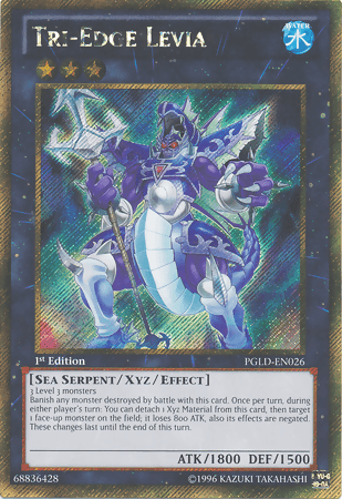 Tri-Edge Levia [PGLD-EN026] Gold Secret Rare - Josh's Cards