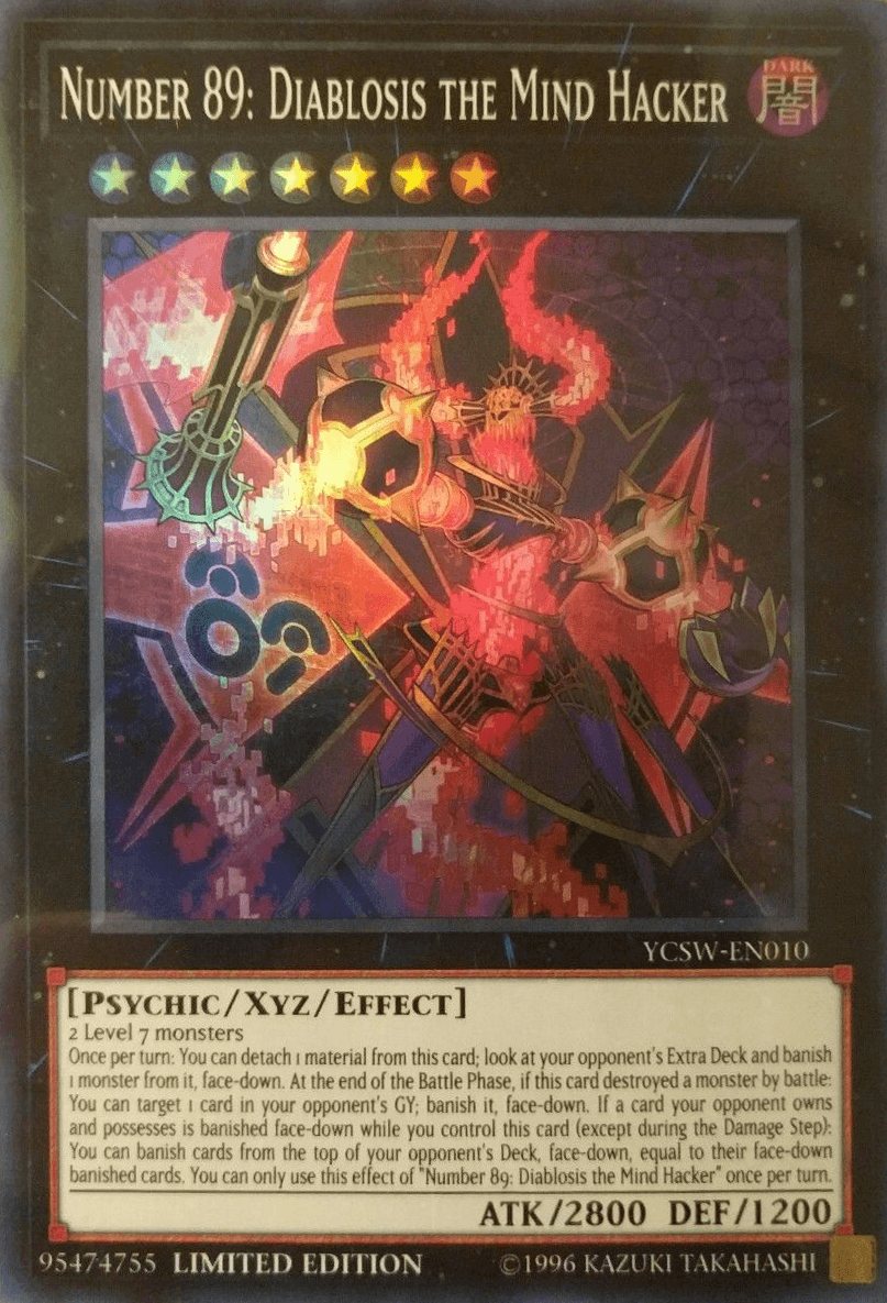 Number 89: Diablosis the Mind Hacker [YCSW-EN010] Super Rare - Josh's Cards