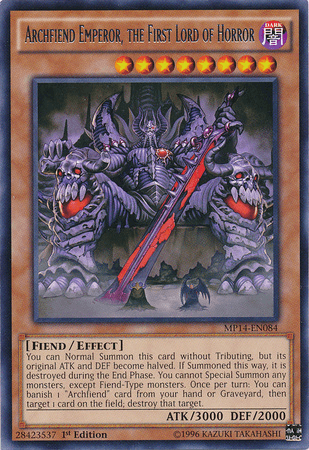 Archfiend Emperor, the First Lord of Horror [MP14-EN084] Rare - Josh's Cards