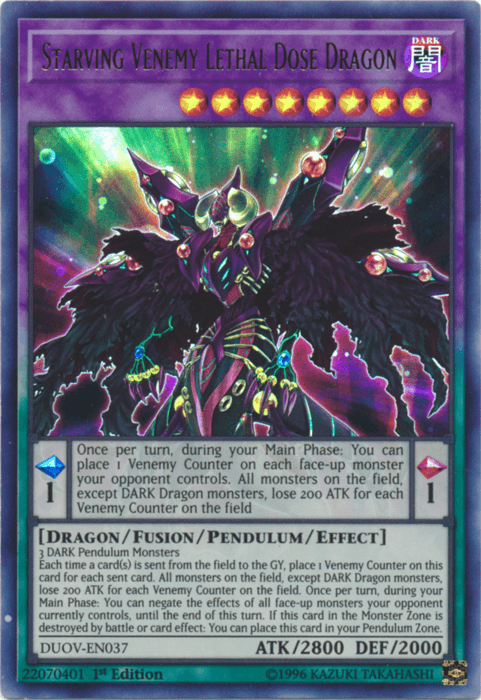 Starving Venemy Lethal Dose Dragon [DUOV-EN037] Ultra Rare - Josh's Cards
