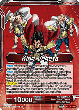 King Vegeta // King Vegeta, Head of the Saiyan Rebellion (Common) (BT13-002) [Supreme Rivalry] Parallel Foil