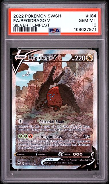 Regidrago V Alternate Art Silver Tempest 184/195 PSA 10