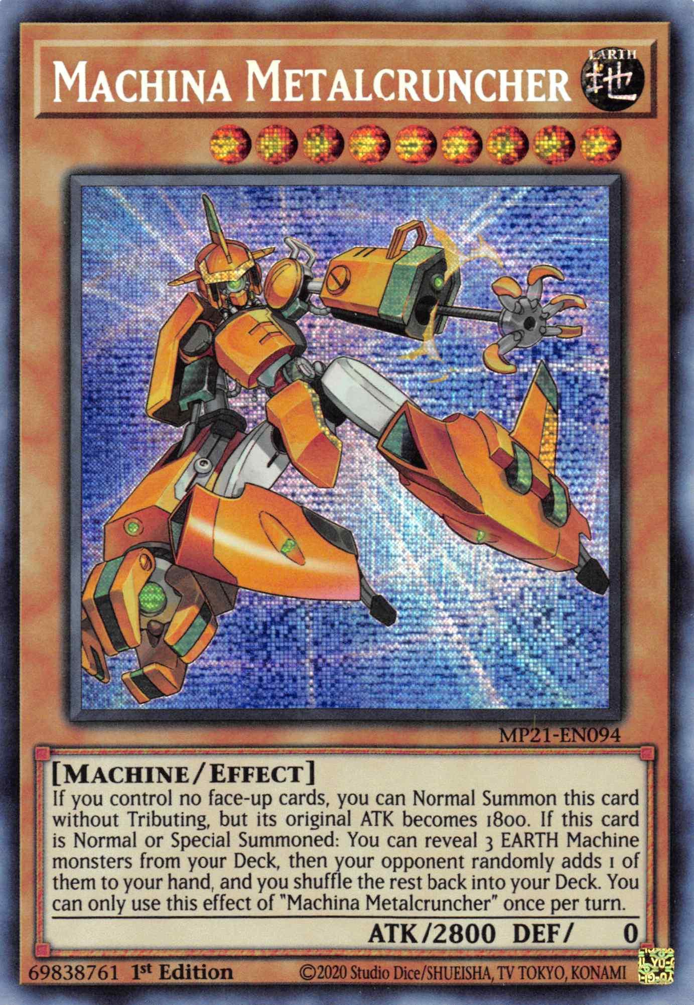 Machina Metalcruncher [MP21-EN094] Prismatic Secret Rare - Josh's Cards