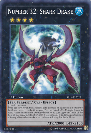 Number 32: Shark Drake [SP14-EN023] Starfoil Rare - Josh's Cards
