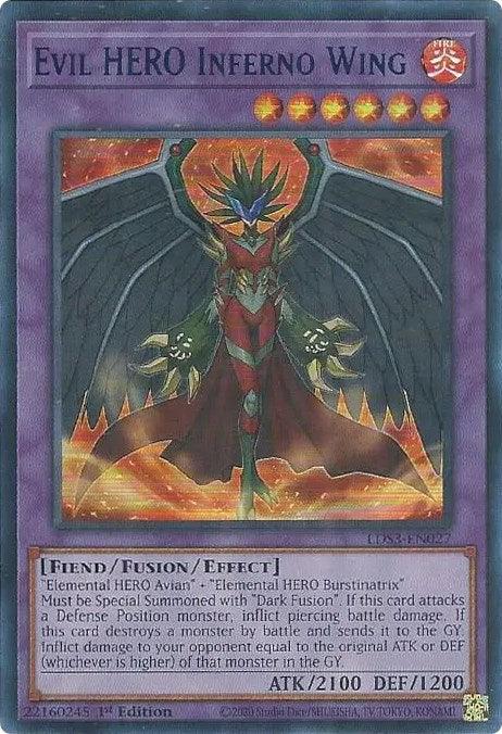 Evil HERO Inferno Wing (Blue) [LDS3-EN027] Ultra Rare - Josh's Cards