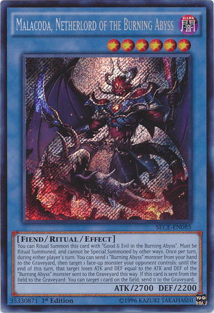 Malacoda, Netherlord of the Burning Abyss [SECE-EN085] Secret Rare - Josh's Cards