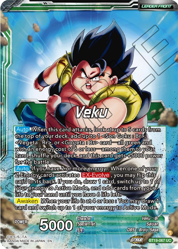 Veku // Gogeta, Fusion Complete (BT19-067) [Fighter's Ambition] Parallel Foil