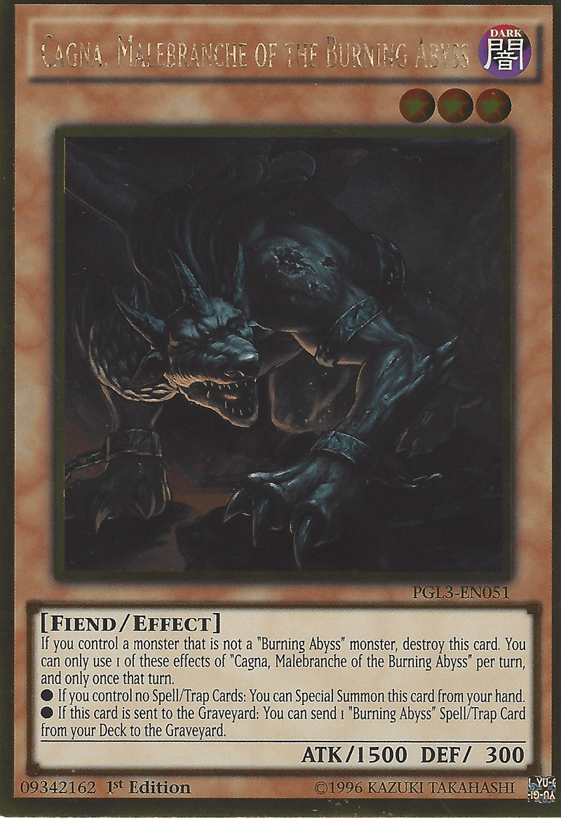 Cagna, Malebranche of the Burning Abyss [PGL3-EN051] Gold Rare - Josh's Cards