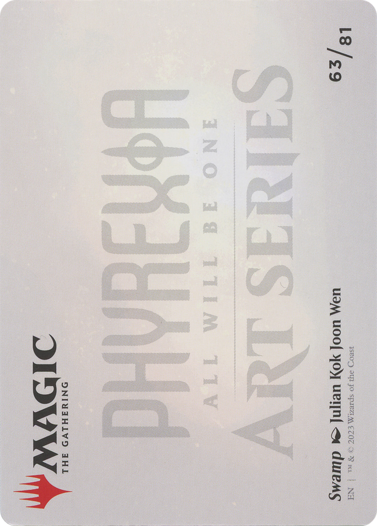 Swamp // Swamp (AONE-063) - Phyrexia: All Will Be One Art Series (Borderless)