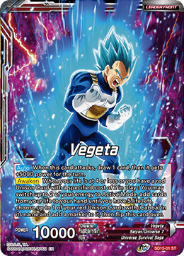 Vegeta // SSB Vegeta, Spirit Boost Elite (Starter Deck Exclusive) (SD15-01) [Cross Spirits] Parallel Foil