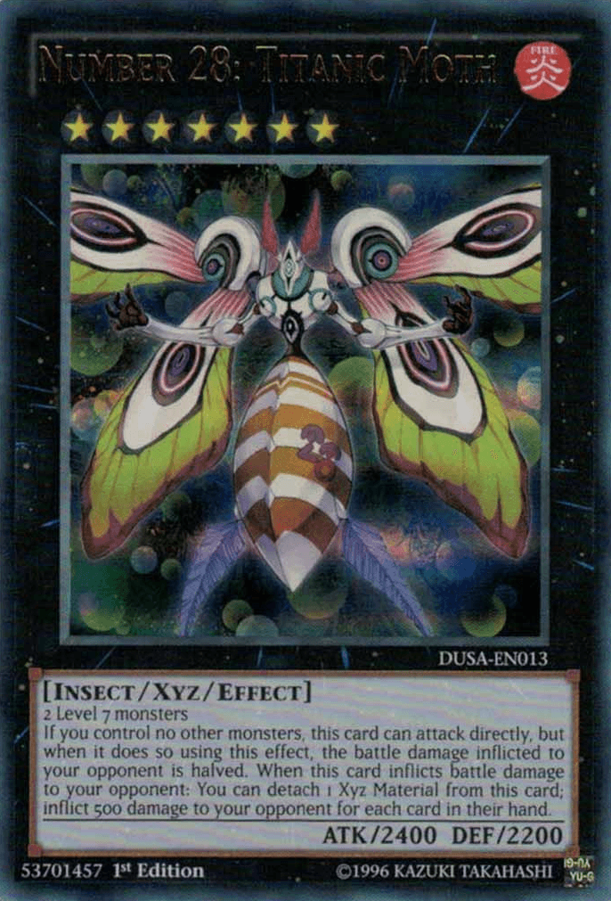 Number 28: Titanic Moth [DUSA-EN013] Ultra Rare - Josh's Cards