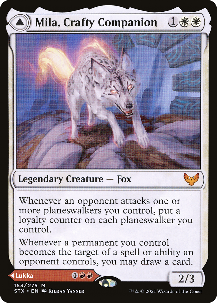 Mila, Crafty Companion // Lukka, Wayward Bonder (STX-153) - Strixhaven: School of Mages