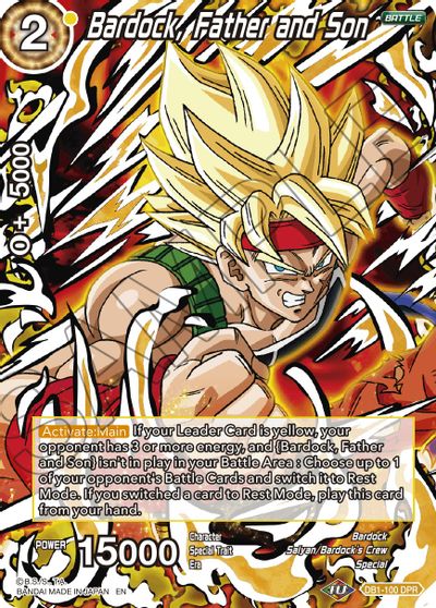Bardock, Father and Son (Reprint) (DB1-100) [Battle Evolution Booster] Parallel Foil